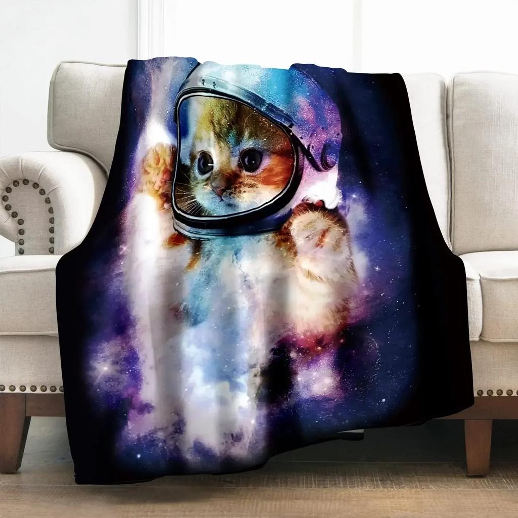Cat Book Pattern Flannel Throw Blanket Gifts Reading Lover Cute Animals Decor Home Bedroom Soft Warm Cozy Lightweight King Size