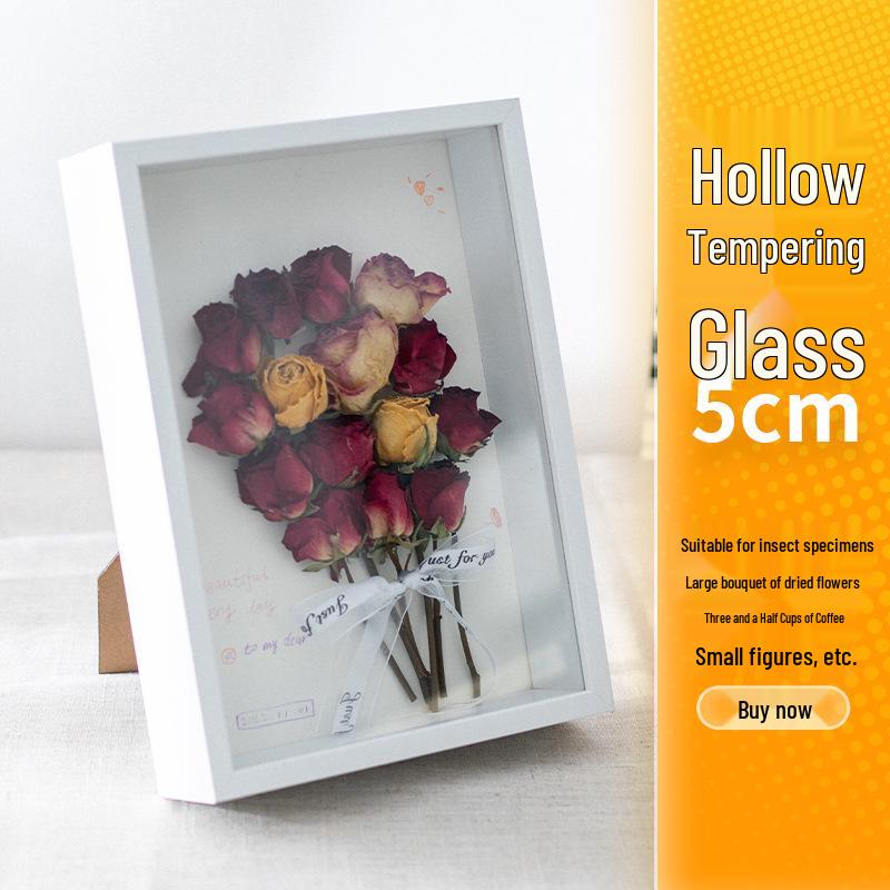 7-Inch 3D Glass Specimen Frame for DIY Dried Flowers, Insect Models, and Photos