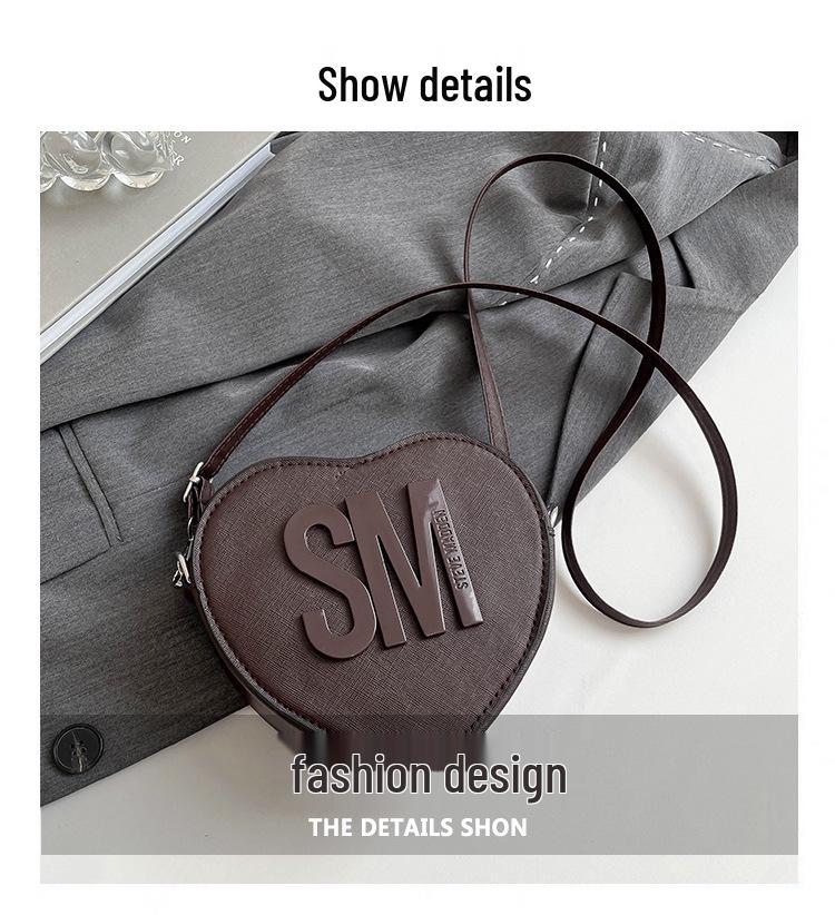 2025 Valentine's Day Popular Heart-Shaped Shoulder Bag for Women - European & American Fashion