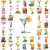 50PCS Waterproof Cartoon Beverage Stickers for Creative Decoration