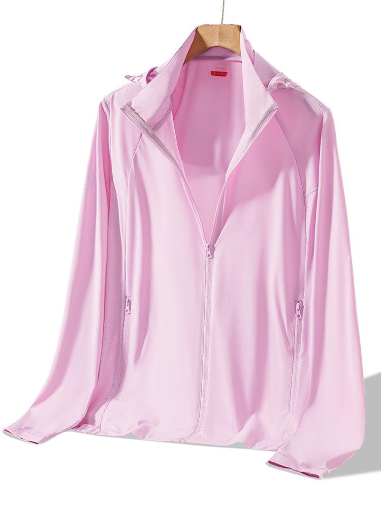 High-Quality Summer UV Protection Ice Silk Hooded Jacket with Stand Collar