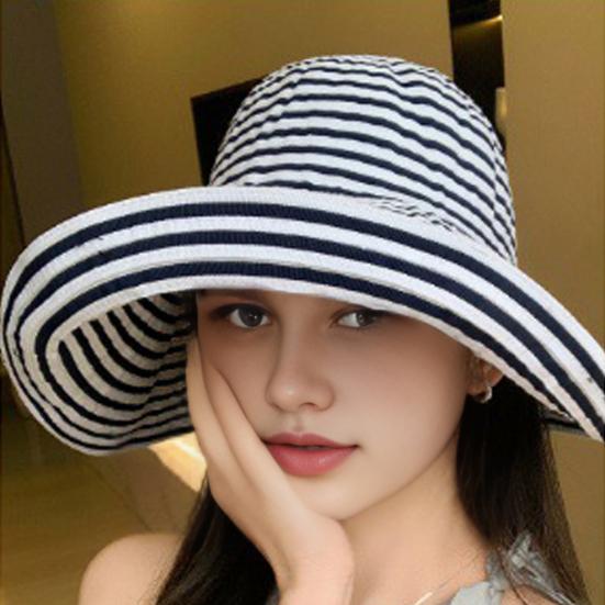 Women Brim Foldable Sun Hat UV Wide Packable Bucket Hat for