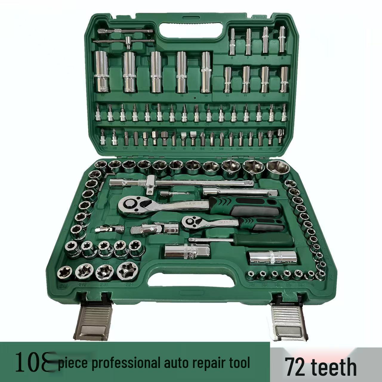 

Набір інструментів для ремонту автомобілів, 150 предметів: Торцевий ключ та комбіновані інструменти