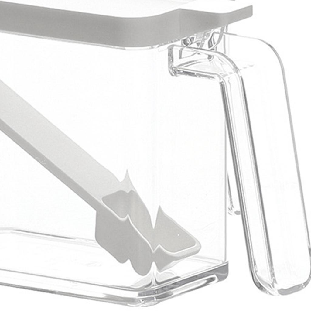 Seasoning Box with Cover Clear Large Capacity Seasoning Storage Container for Spices Salt Sugar Herbs