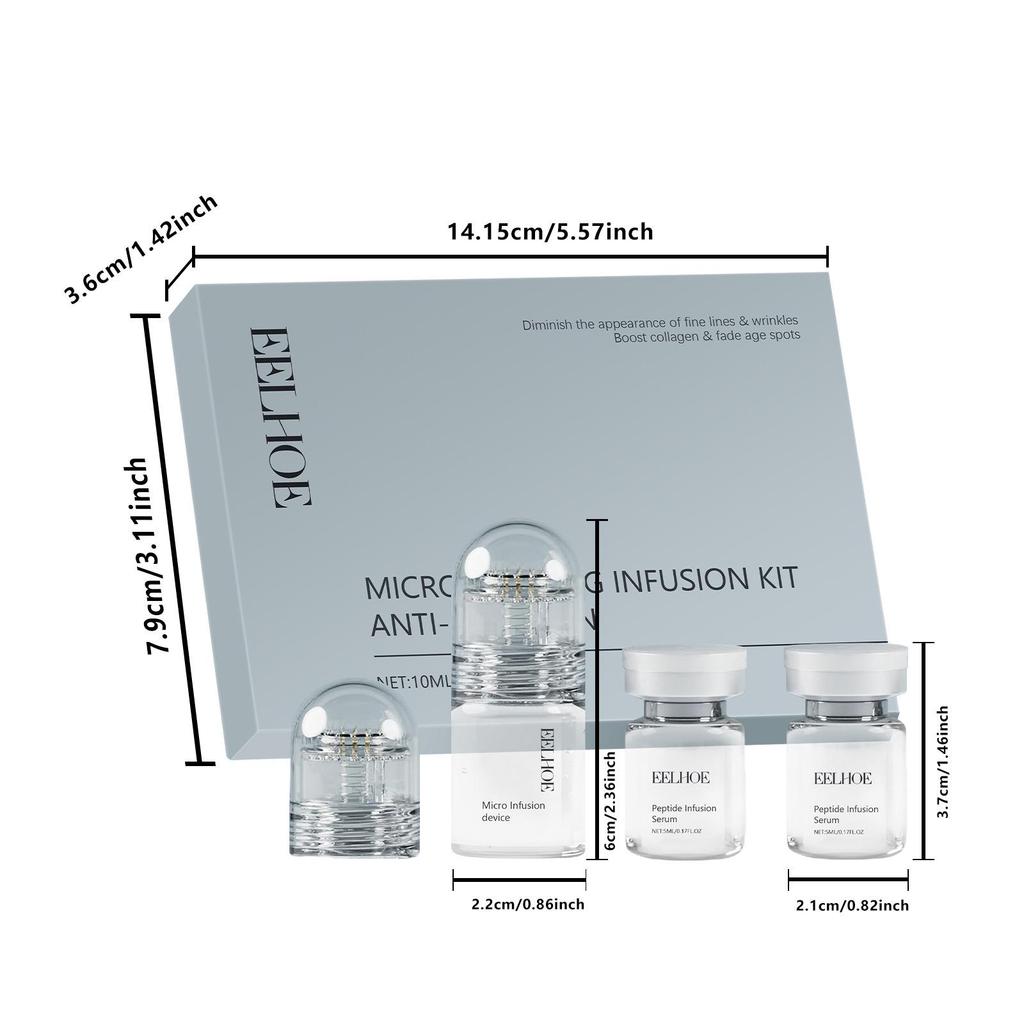 EELHOE Hyaluronic Acid Facial Set - Hydrating Roller & Cleanser for Nourishing Skin, Pimple & Blackhead Treatment