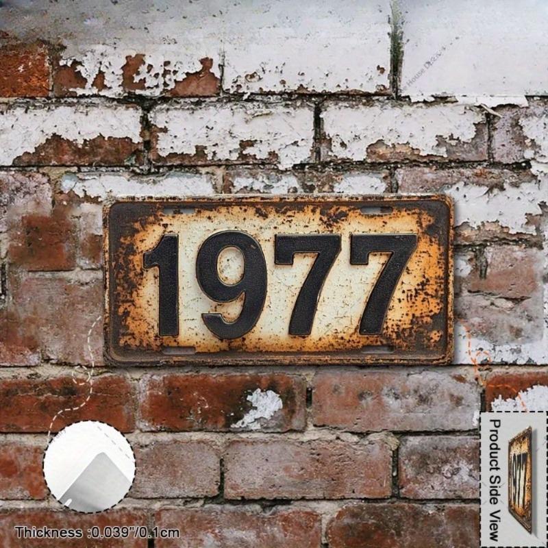 Motorcycle Souvenir License Plate, Metal Auto Wall Decor 15x30cm
