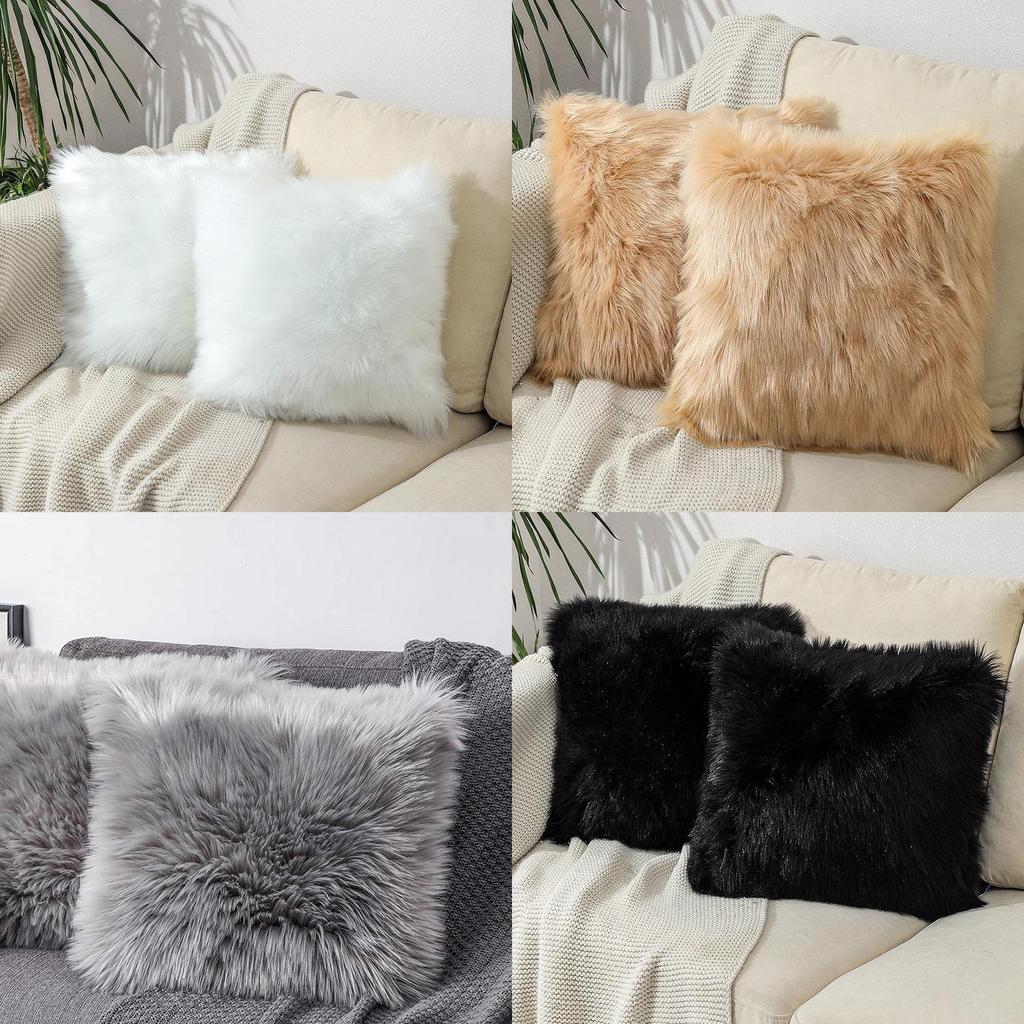 Modern Minimalist Plush Pillow Cover With Velvet Fabric For Living Room Decor