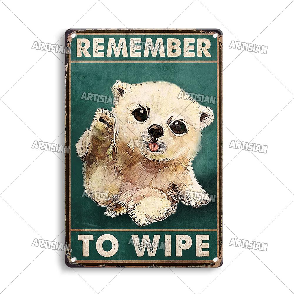 Artisian Bathroom Metal Sign Get Naked Tin Poster Dog Pet Funny Decorative Plate Washing Room Wall Decor Garage Bar Pub Club