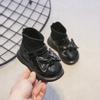 Babyschuhe Winter Prinzessin Schuhe Weiche Sohle Rutschfest Baby Lauflernschuh Mode Kinder Kurzer Stiefel Atmungsaktiver Mädchenschuh Lederschuh