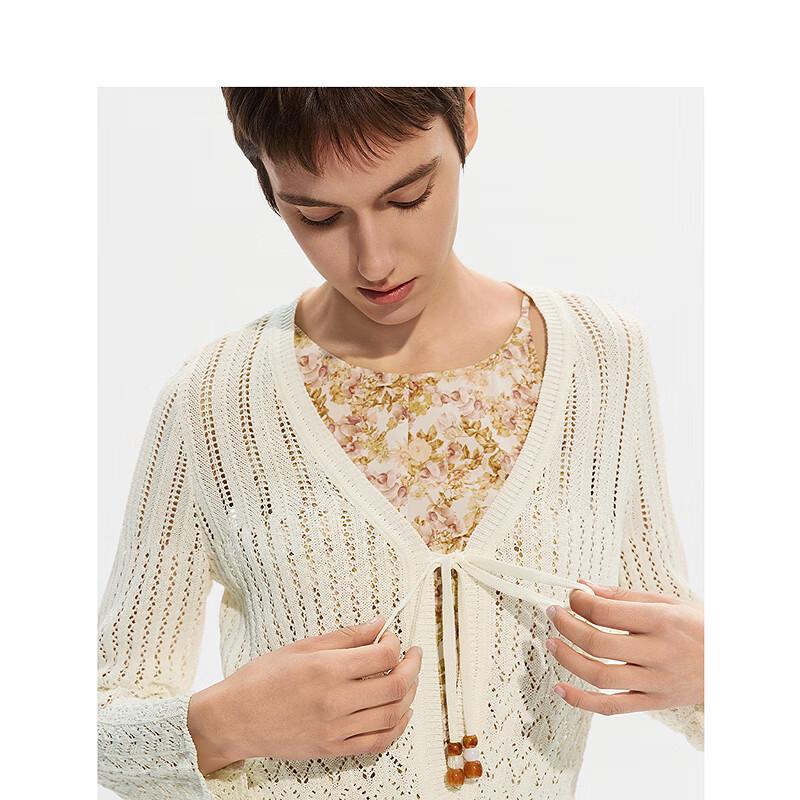 EiLEEN ELITEE Women's Tie-Waist Knit Cardigan