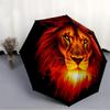 1pc Lion Face Automatic Umbrella - Automatic Opening And Closing, Sturdy Iron Frame, Portable Folding Design Yy251018219