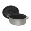 STAUB 405002760 - Cocotte Ovale - Ø 27 Cm - Gris Graphite