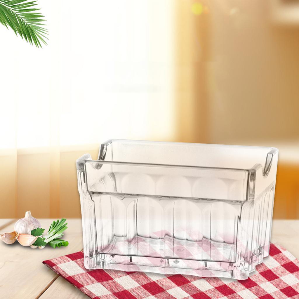 Acrylic Sugar Packet Holder Tissue Tea Bag Bowl for Coffee Bar Business Cards Holder Organizer Kitchen Accessories