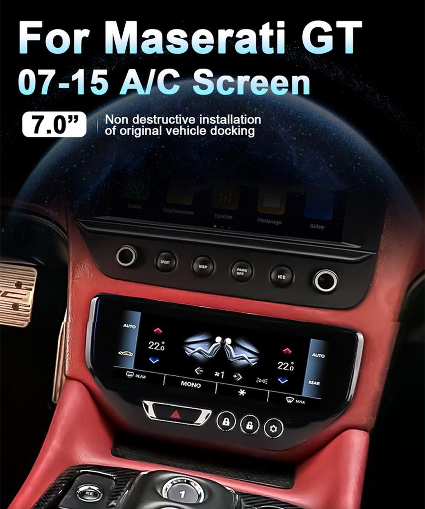 7" LCD A/C Climate Control Touch Screen For Maserati GT GranTurismo 2007-2015