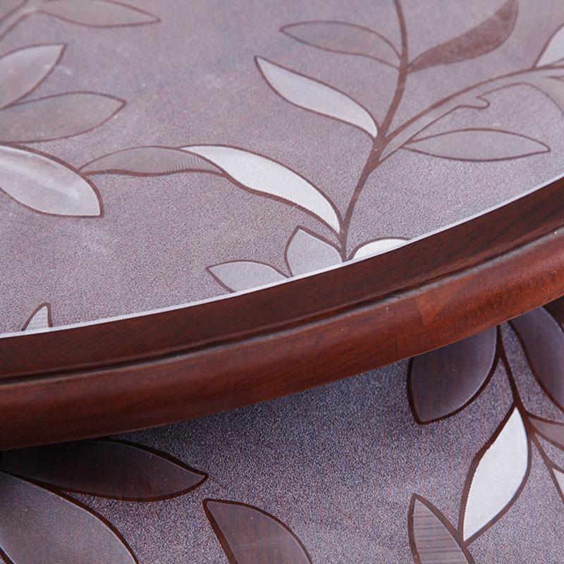 Round Tablecloth Waterproof Oilproof PVC Table Cover Glass Soft Cloth Table Cover Home Kitchen Dining Room Placemat 1mm