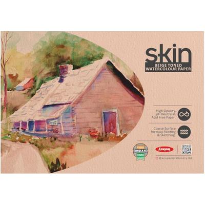 Anupam Skin Toned Watercolour Paper Pad - Beige Toned - Cold Press Paper - 225 Gsm - 15 Sheets - A5