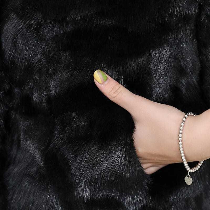 Winter New Imitation Mink Fur Coat Women's Short Imitation Fox Fur Collar Imitation Fur Slim Jacket