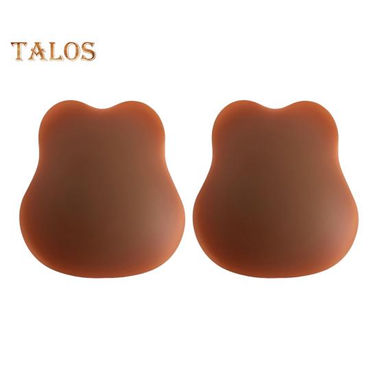 

1 пара женских силиконовых накладок на грудь, устойчивых к поту, противоскользящих, невидимых, утолщенных, поддерживающих грудь, липких накладок на соски, без бретелек, самоклеящийся бюстгальтер для женщин M кофейный