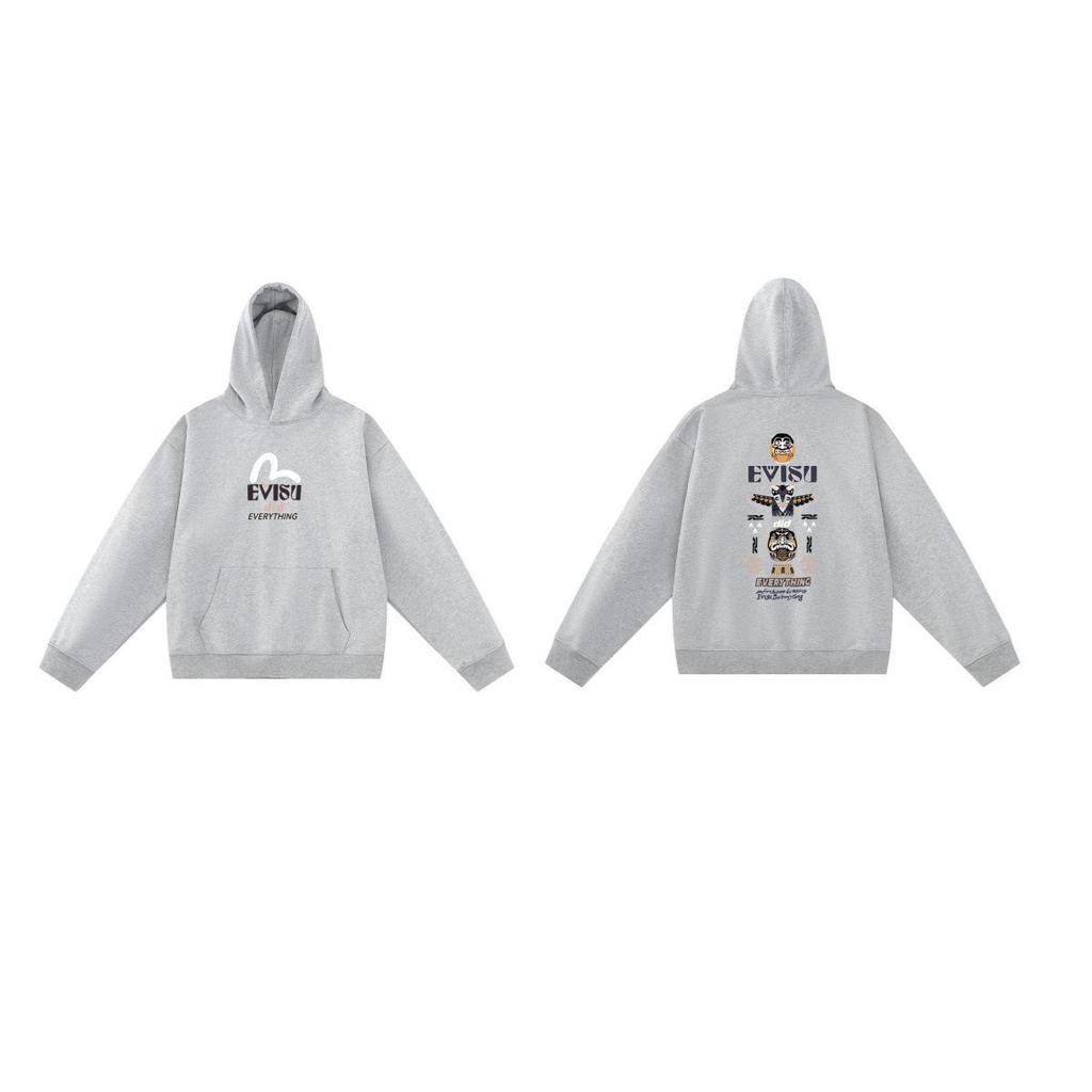 EVISU Fukujin 2025 Spring/Autumn Letter Print Hoodie