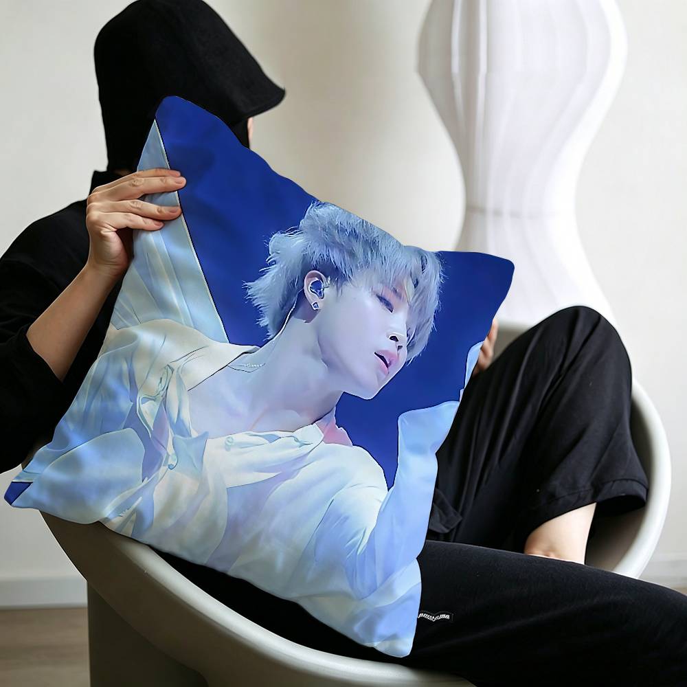 Singer JJiminS Kpop Cushion Cover Pillow Cover Decor Pillowcase Printed Cushion Case for Couch