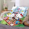 1pc Picnic Hello Kitty's Adventure Blanket, Cartoon Home Decor Gift, Living Room, Travel, Camping, Car Blankets, Beach, Office Naps, Soft Warm Throw B