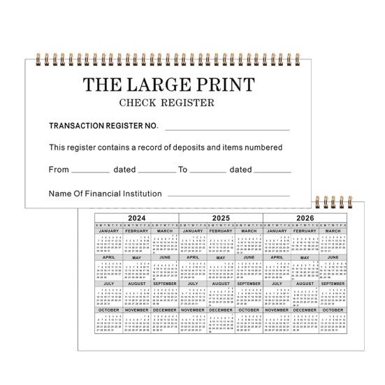 Checkbook Register Business Finance Management Ledger Transaction Registers Bank Check Register Book for Deposit Credit Card