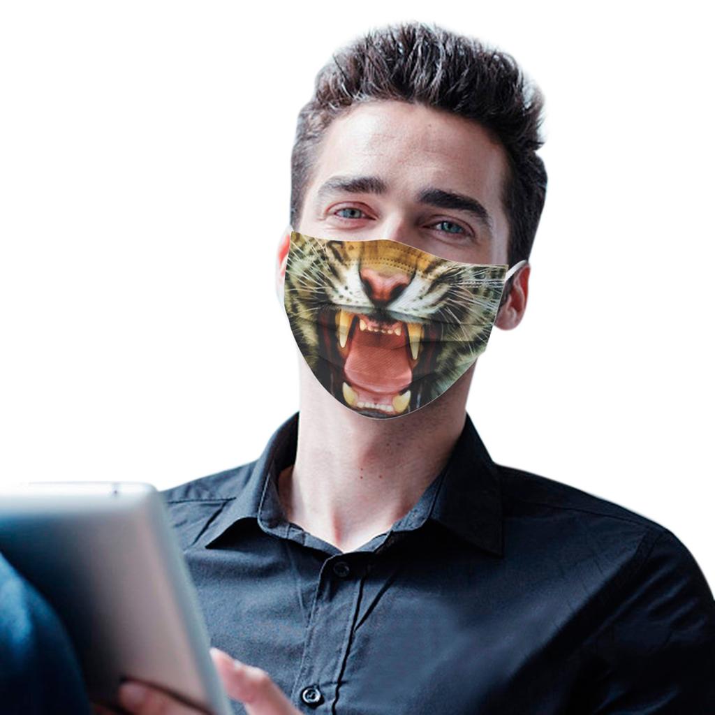 Adult Funny Animals Printing Three Layer Protective Breathable Mask