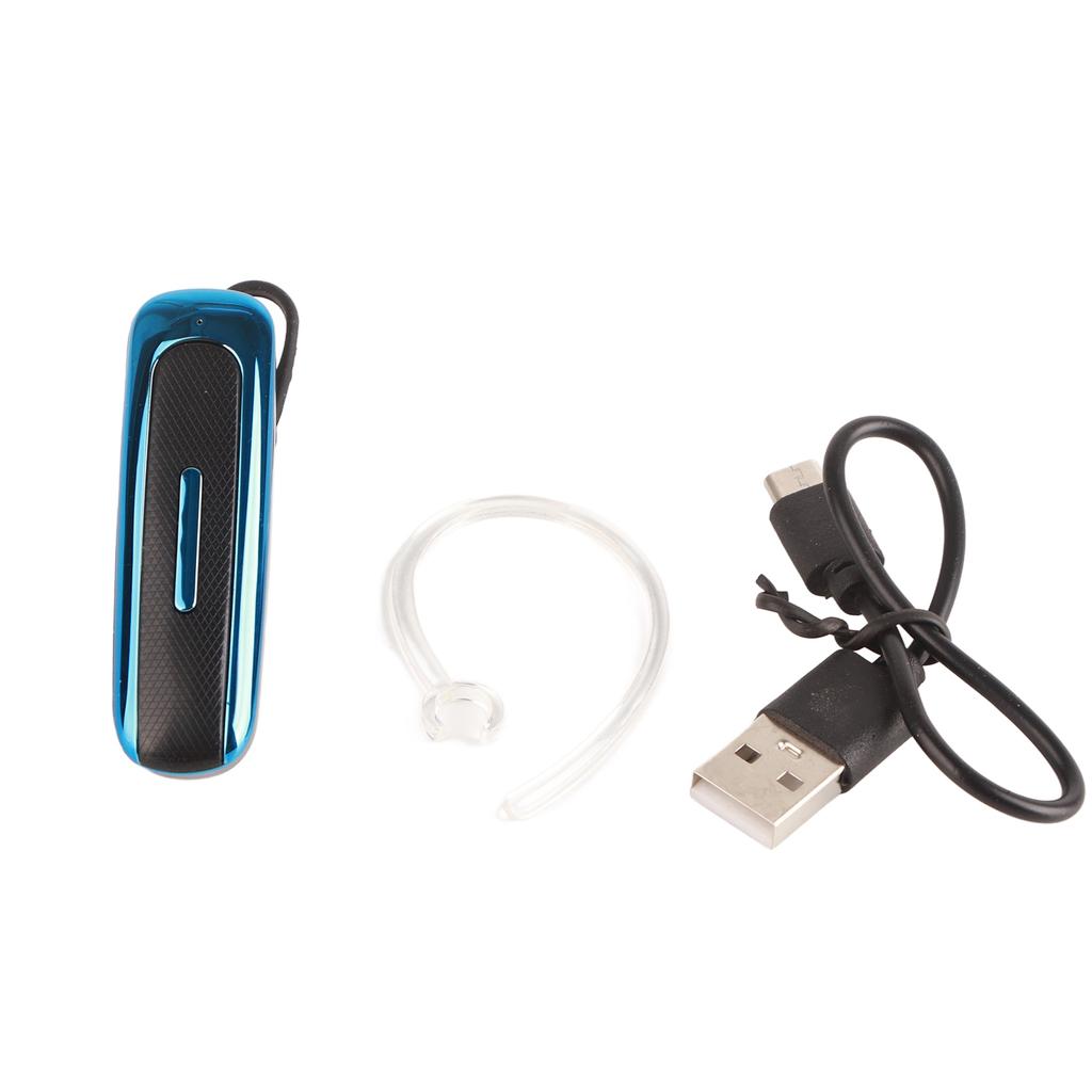 Bluetooth Wireless in Ear Earphone Single Ear Hanging Business Earbuds for DrivingBlack Blue