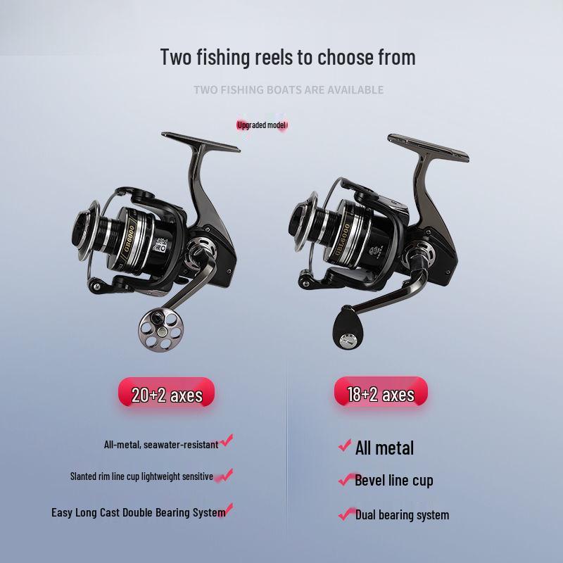 All-Metal Saltwater Fishing Reel - 20-Bearing, Stainless Steel, Long Cast Spinning Reel for Sea Fishing