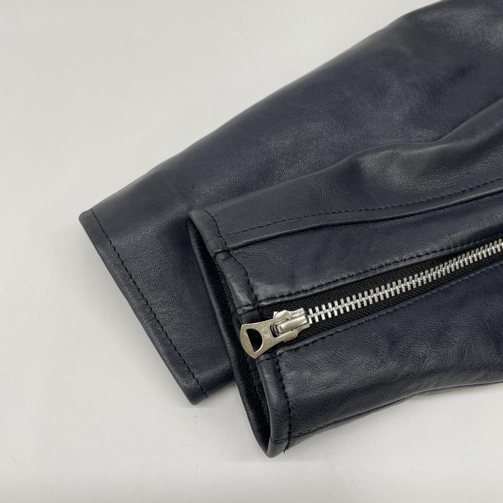 SCHOTT 3101048 Navy Double Breasted Riders Jacket Jacket M NavyUsed