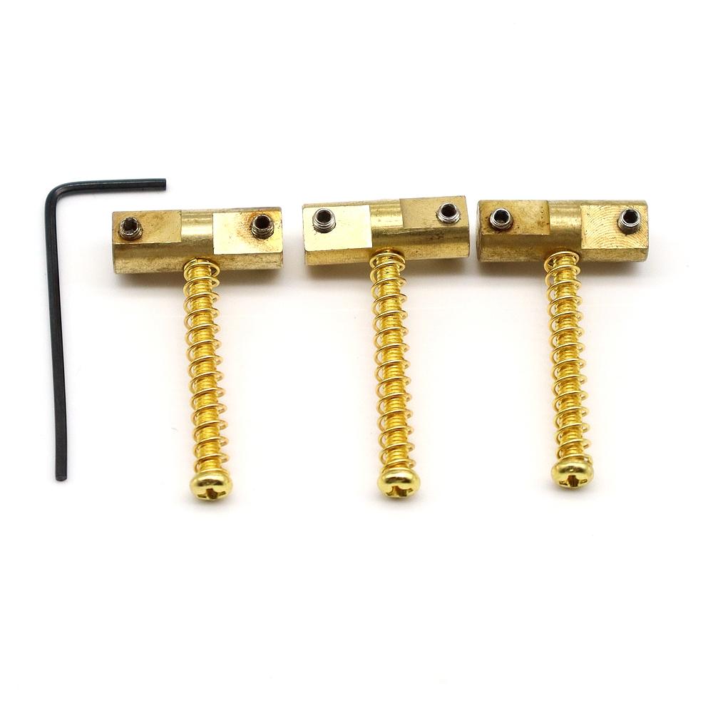 1 Set TL Guitar Bridge Saddles Vintage Brass Compensated Saddles for Tele Style Guitar Part