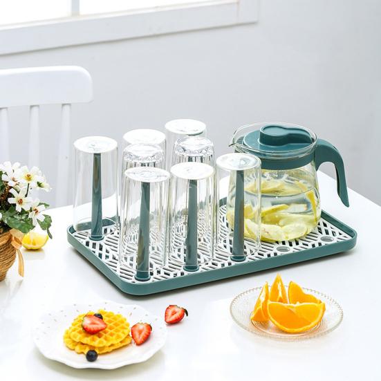 Dust-proof Cup Drying Rack Multifunctional Plastic Draining Glass Cup Holder Stand Home Decoration