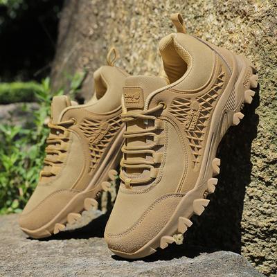 Summer Men Shoes Lace Up Outdoor Men Hiking Breathable Desert Training Sneakers Anti-Slip Trekking Shoes Men Flat Big Size 48 49