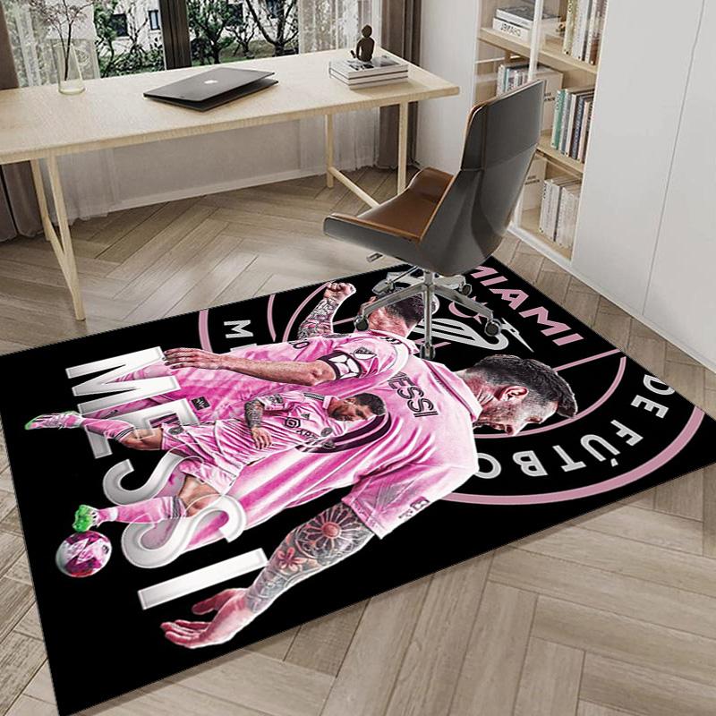 Messi's Pink  Area Rug for Office, Chair Rug, Decorative Carpet Livingroom Mat, Large Size Fan gifts Christmas gifts
