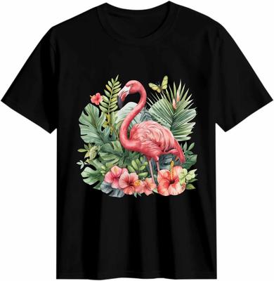 Tropical Flamingo Watercolor T-shirt