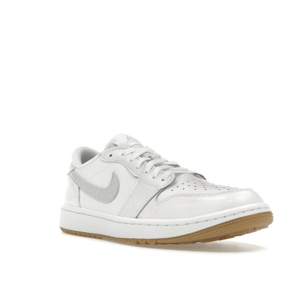 Air Jordan 1 Low Golf Hvit Gummi Unisex Sneakers Pure-Platinum Gummi-Medium-Brun DD9315-111