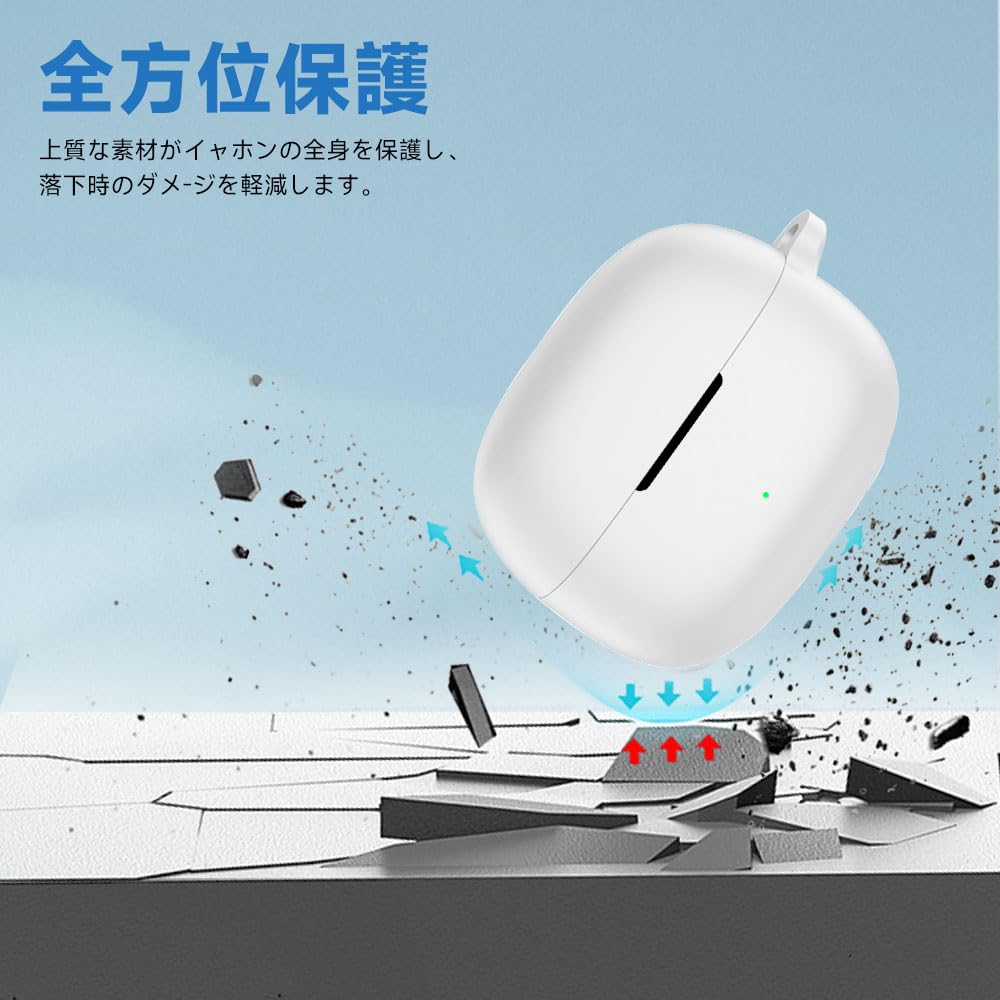 For UGREEN Bluetooth Earphones WS209 Case Equipped with a Hook To Prevent Soft Silica Gel Sports Cool Shock Soft Case Drop Prevention Protection