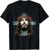Jesus Face God Cross Christian Faith Hope Love Bible Verse T-Shirt