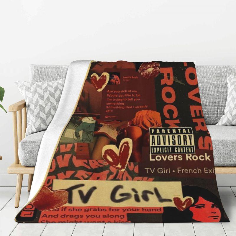 Custom Tv Girl Music Rock Pop Band Blankets Warm Flannel Throw Blanket for Bed Travel Rug Piece