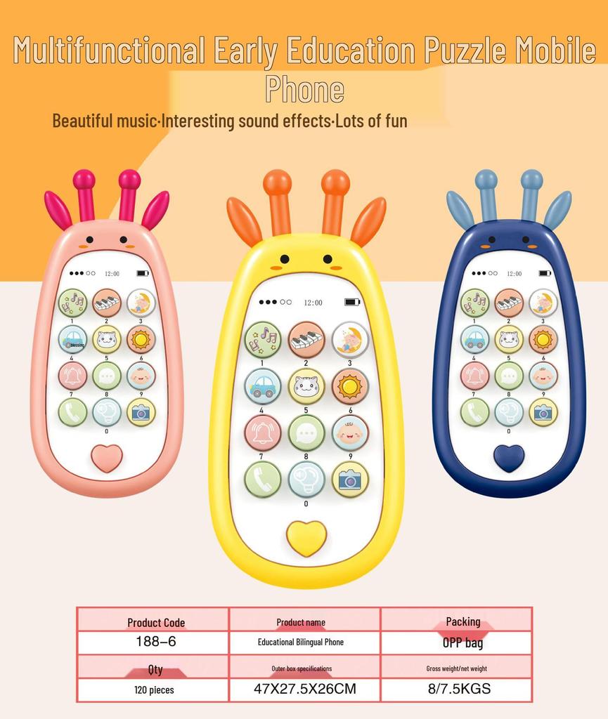 Kids' Educational Music Phone Toy - Interactive Learning for Children