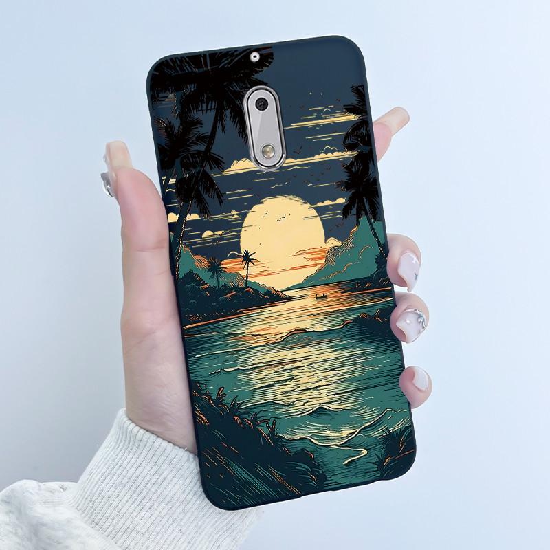 Soft TPU Case For Nokia 6 6.1 Plus Nokia6 Phone Case Luxury Cute Love Rabbit Funny Cartoon Black Silicone Shockproof Back Cover