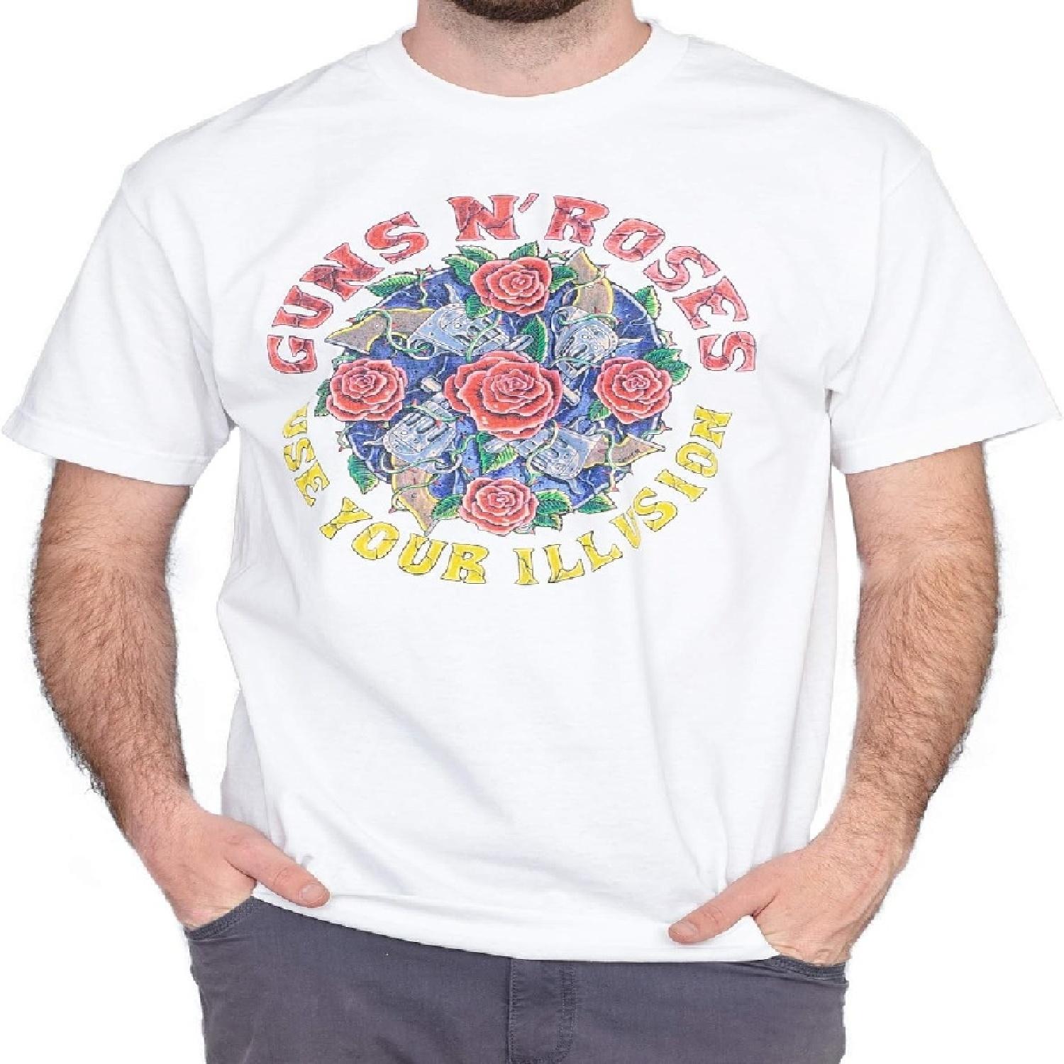 Guns n  Roses Use Your Illusion Adult White T-Shirt XXXXXL белый