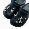 14 Stück Galvanisiert Silber Bär Herzform DIY Schuhanhänger Set Zubehör Abnehmbar Mode Schuhdekorationen Schnalle Party Geschenk