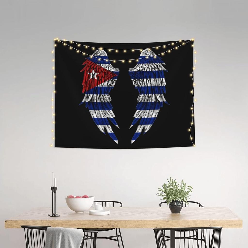 Patriotic American Flag Wings Tapestry Polyester Wall Art Decor USA Theme Home Decor Man Cave Bedroom Living Room Unique Gift Id
