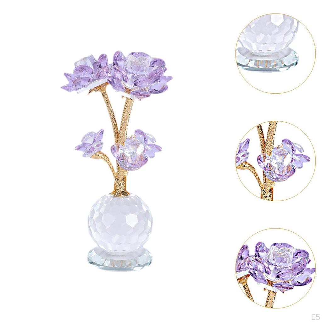 Lotus Flower Figurine Centerpiece Collection for Cabinet Shelves Living Room