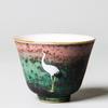 60ml Japanese Ceramic Tea Cup Glazed Kiln Change Crane Kung Fu Tea Set