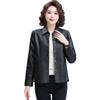 Neue Frühlings-PU-Lederjacke - Kurzstil Übergröße Strickjacke für Damen, Perfekt für die Mode von Damen mittleren Alters im Frühling und Herbst