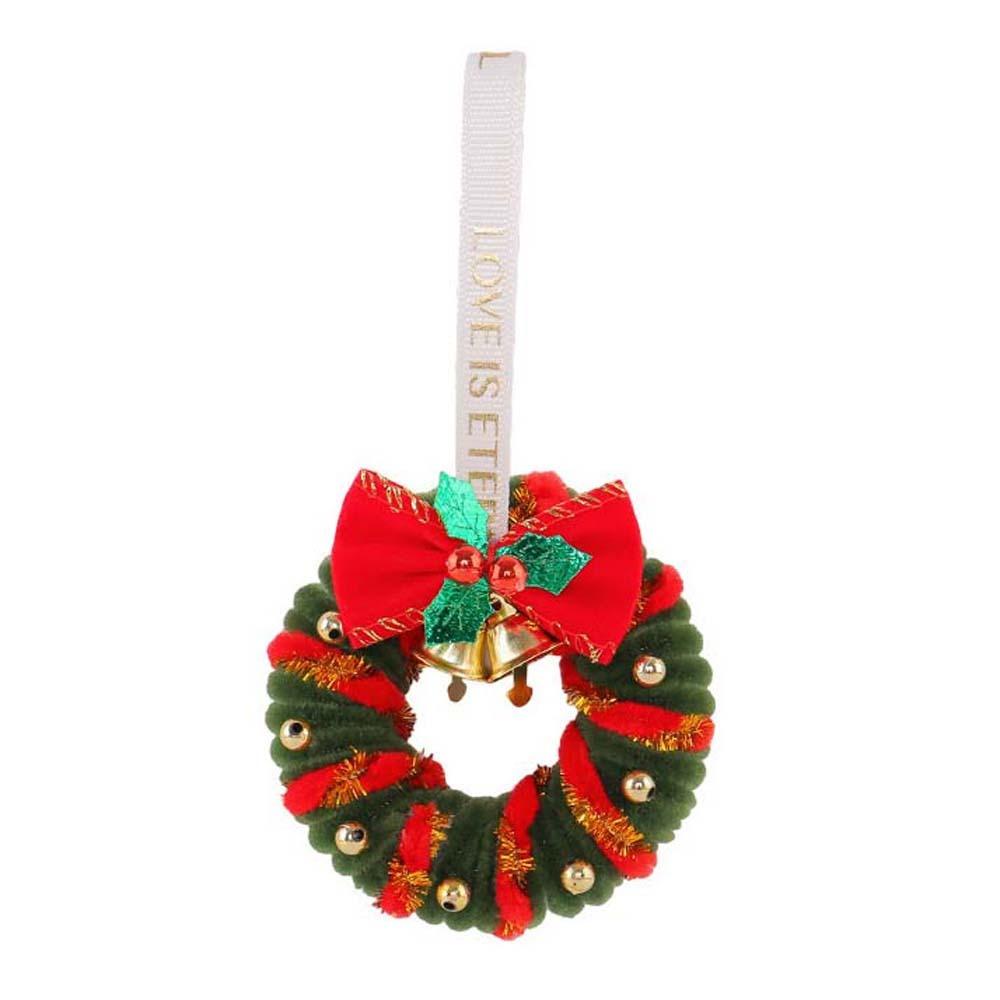 Small Size Christmas Mini Wreath Vibrant Colors Holiday Hanging Pendant Xmas Lovers