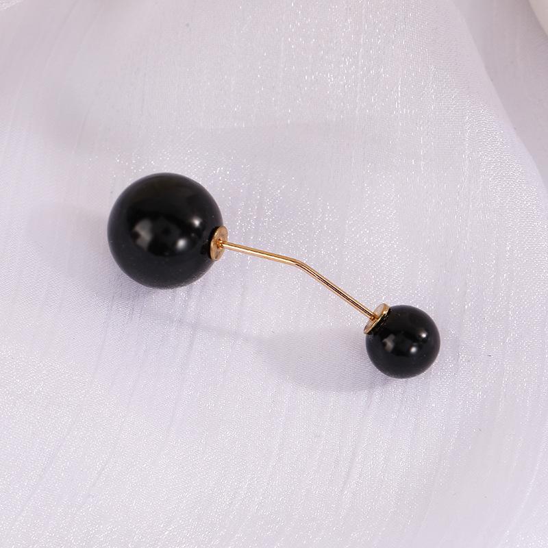 Taillenraffende Brosche mit Imitationsperlen und Strasssteinen, Anti-Expositionssicherheitsnadel, Ein-Wort, Gebogen, Gerader Einsteckstift.