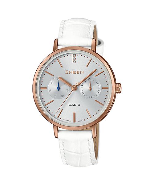 Casio Men s Stainless Steel 50M Water Resistant Analog Quartz Watch SHE-3054PGL-7A белый